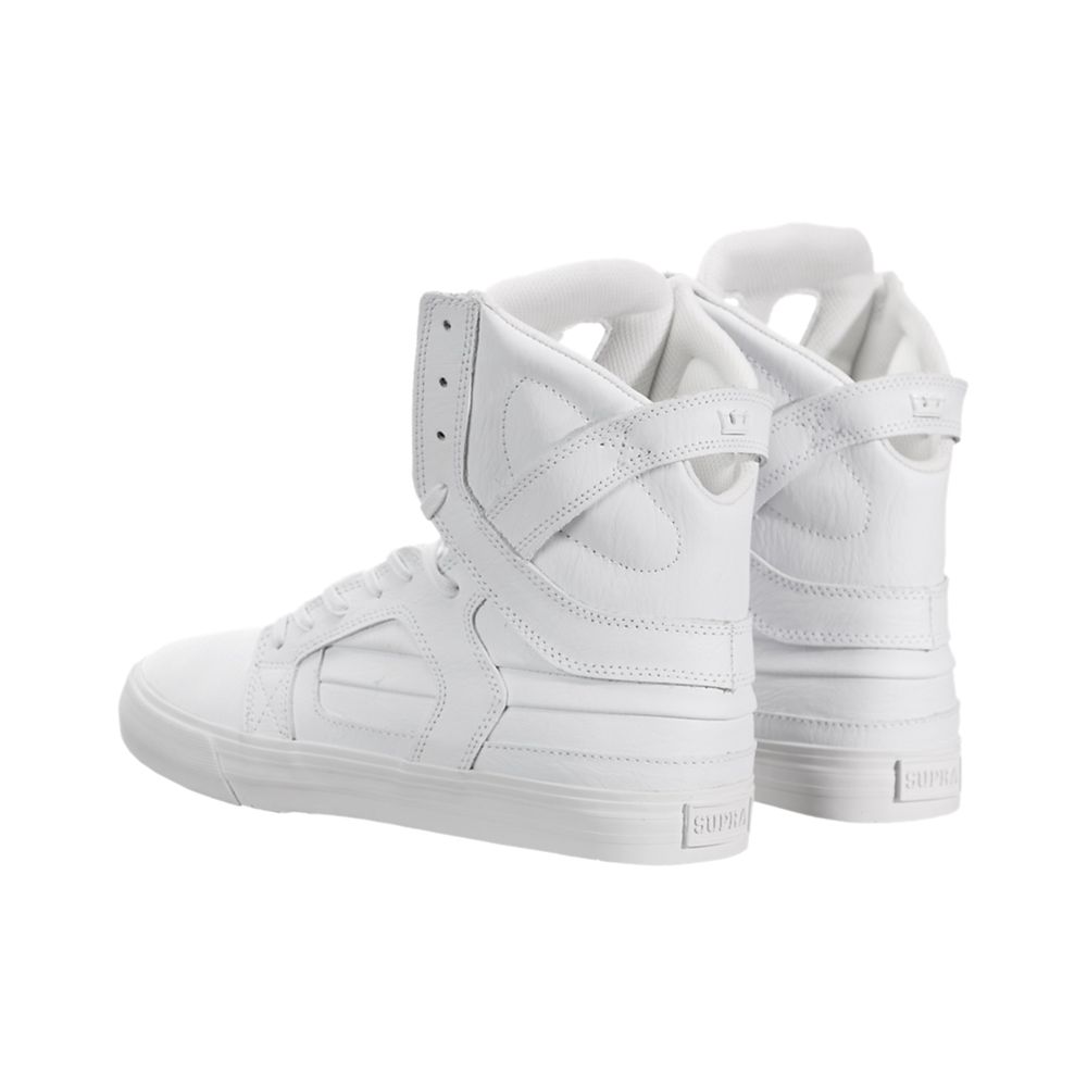 Baskets Montantes Supra SkyTop II Blanche White/White-Red Homme | HSU-27293131